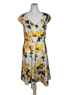 Bbonlinedress Women's Retro Vintage Look Dress Lemon Theme Size Large